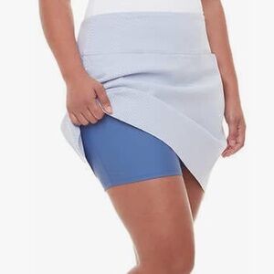 S.C. & Co. Womens Skort Blue & White Stripe Pullon Size L